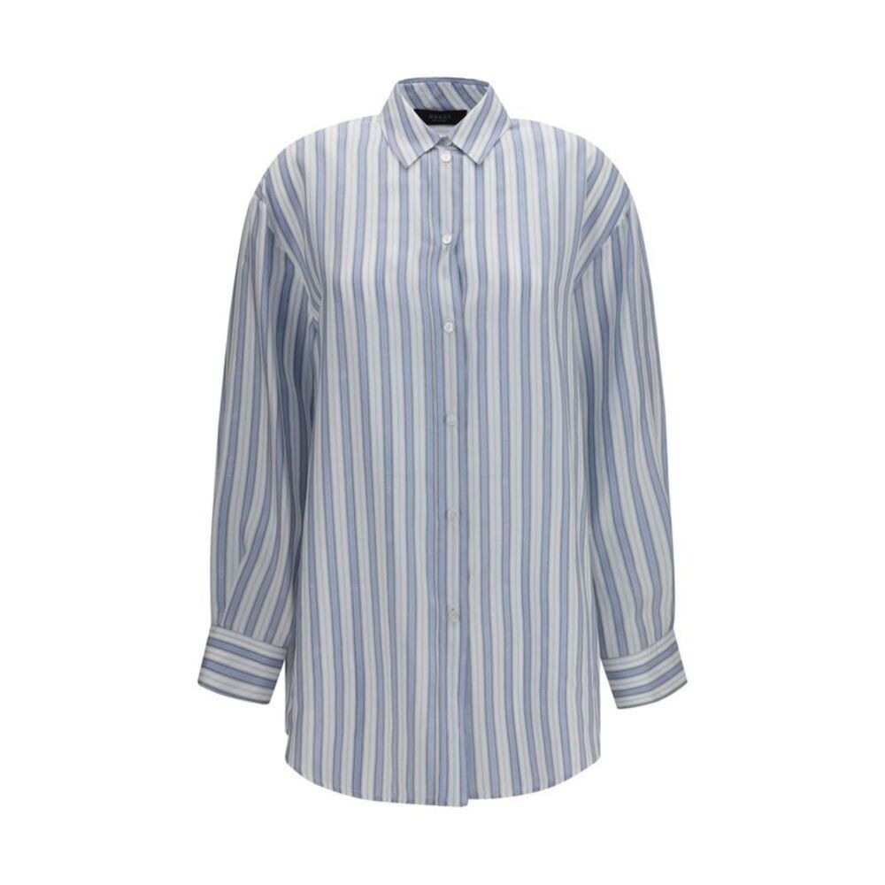 Gucci Blue Silk Women's Shirt